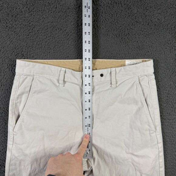 Rag & Bone Pants Mens 32x31 Ivory Beige Slim Fit Stretch Chinos Made in USA - Picture 10 of 14